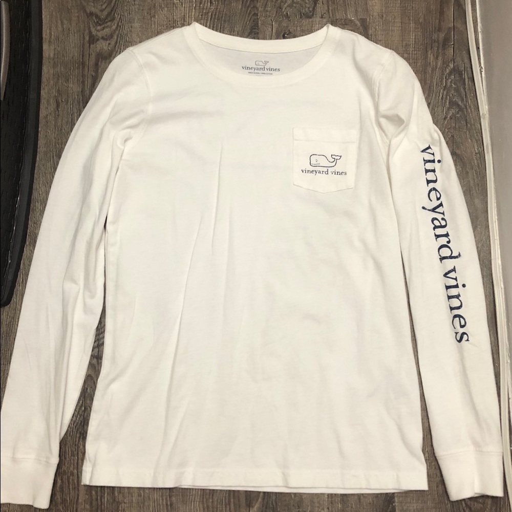 VINEYARD VINES WHITE WOMANS LONG SLEEVE